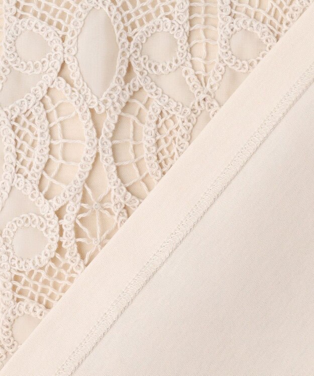 23区 【先行予約】コードエンブロイダリージャージー フレンチスリーブ カットソー ベージュ系