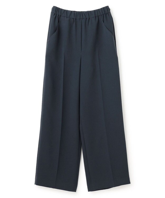 JOSEPH 【洗える】ダブルクレープ　ワイドトラウザーズ Navy