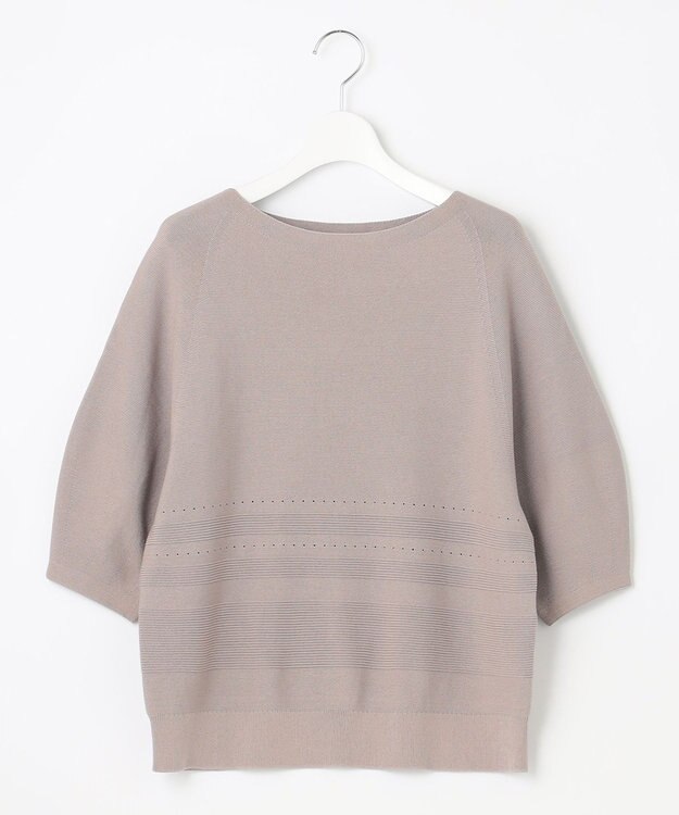 自由区 【XSサイズ～/洗える】ドライタッチホールガーメント ニット ベージュ系