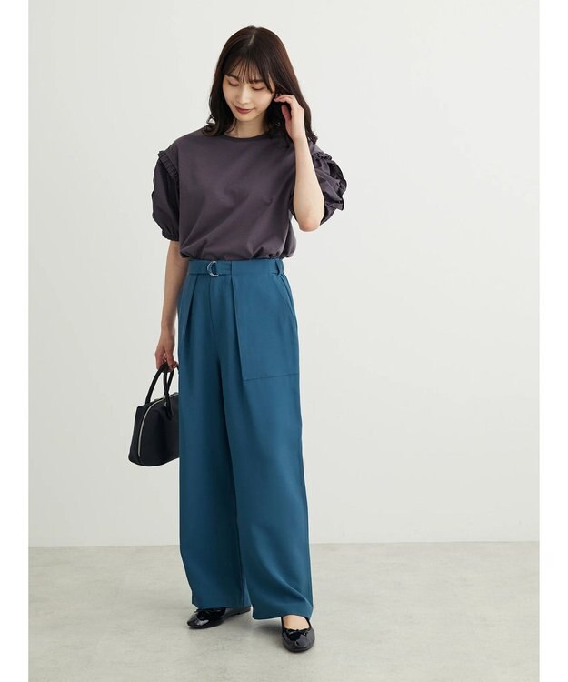 Green Parks ・ＥＬＥＮＣＡＲＥ　ＤＵＥ　ラッフルパフＴＥＥ Charcoal Gray