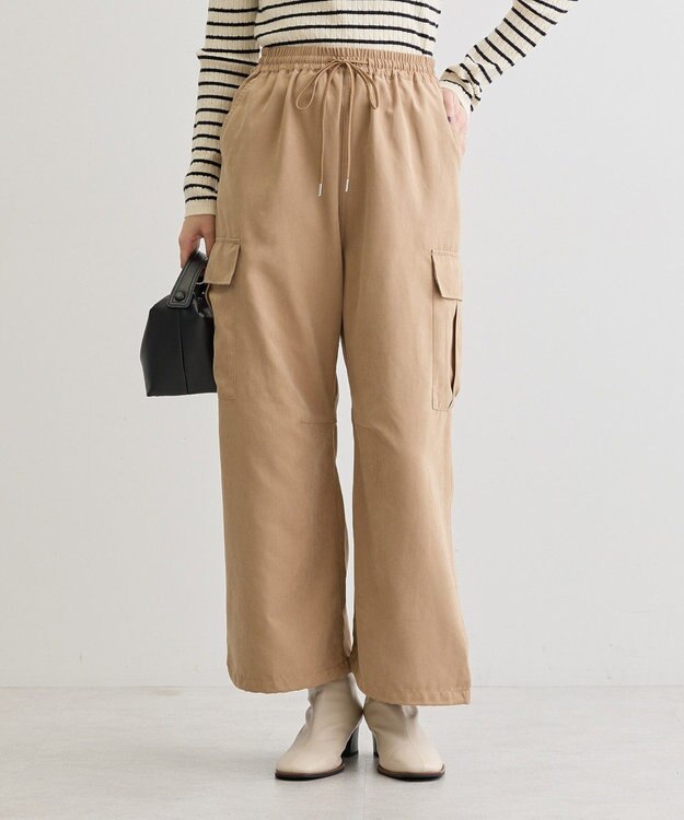 Green Parks ピーチ起毛カーゴパンツ Camel