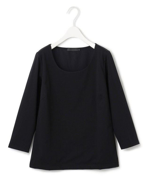 ICB 【洗える】スーペリアジャージー Uネックプルオーバー ブラック系