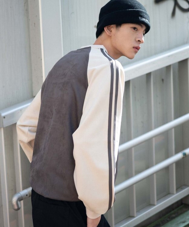 WEGO 【ユニセックス着用ITEM】フェイクスウェードゲームプルオーバー ブラック中濃色