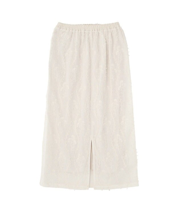 Green Parks ３Ｄレース刺しゅうスカート Ecru