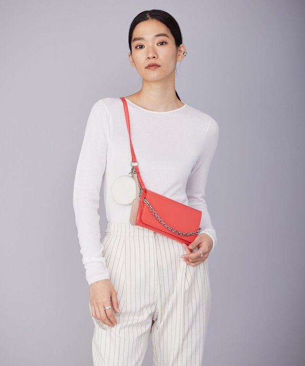 ICB 【マルチウェイ】３ピースショルダーバッグ カーマイン系