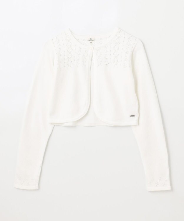 組曲 KIDS 【150-160㎝】レーシー ボレロ オフホワイト系