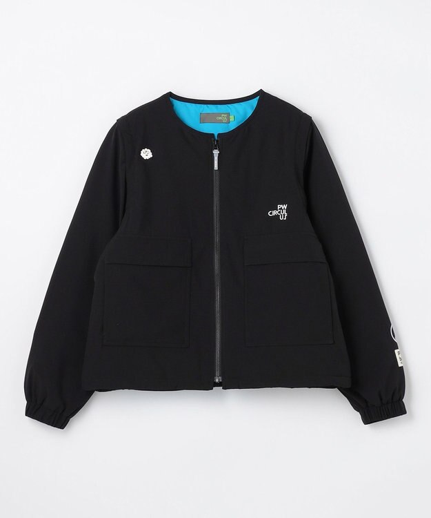 PW CIRCULUS 【撥水加工 / ストレッチ】【WOMEN】デタッチャブルキルティング中綿ブルゾン ゴルフウェア レディース ブラック系