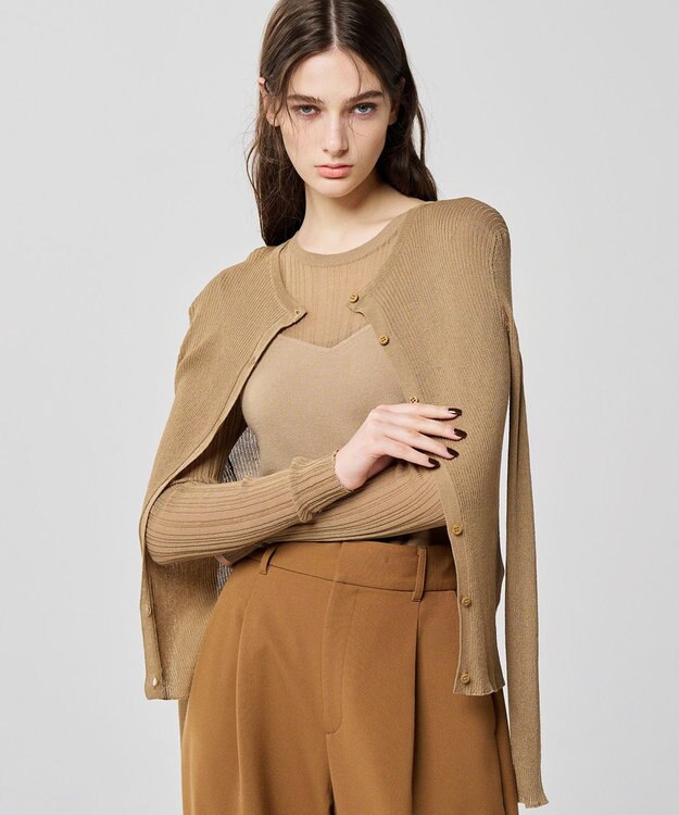 uncrave シアーニット カーディガン（uncrave WHITE） ベージュ