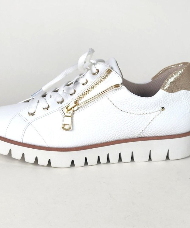 Dominic3 サイドジップレザースニーカー ブラック