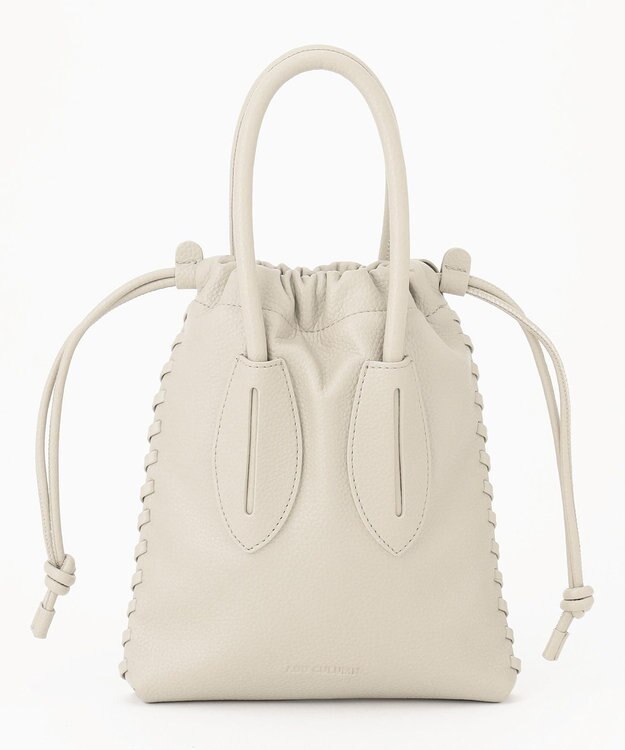 23区 ADD CULUMN TURN フェイクレザー ショルダー バッグ ベージュ系