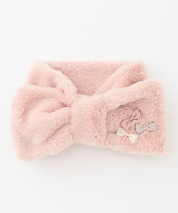 ANY KIDS リボン マフラー ピンク