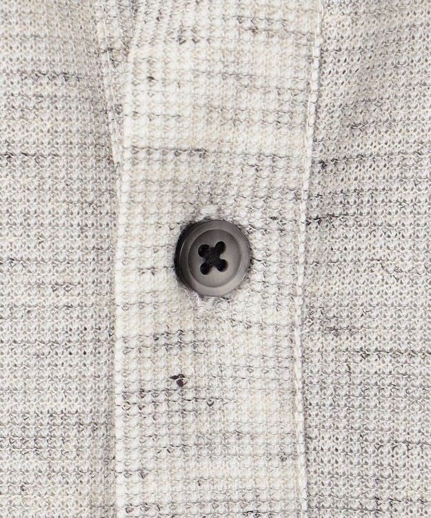 JOSEPH ABBOUD 【吸水速乾/軽量】リネンTOPピケ ポロシャツ ライトグレー系