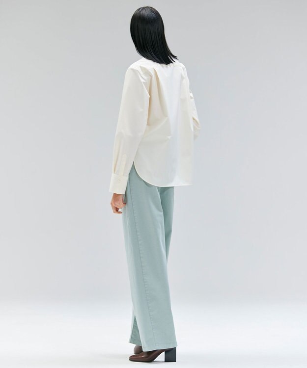 BEIGE， 【洗える・Oggi 11月号掲載】HAMLIN / コットンストレッチ2タックワイドパンツ  D.Sage