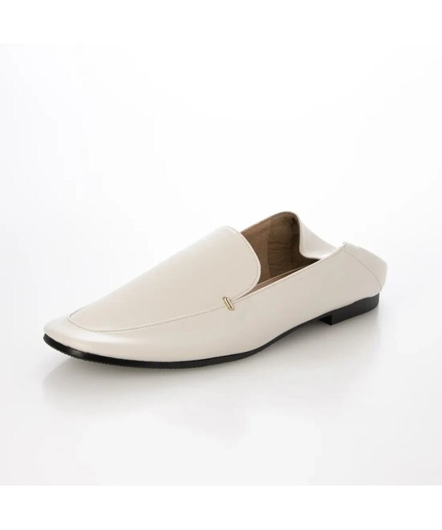 MODE ET JACOMO <carino>スクエアトゥフラットシューズ アイボリー
