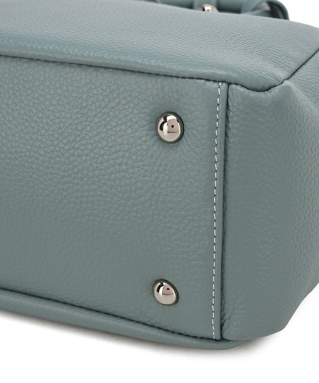 style code 【PADMA/パドマ】 キーチャーム付 本革ベルトデザインハンドバッグ サックス