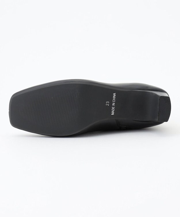 ICB 【CLASSY.1月号掲載】スクエアトゥ ショートブーツ 合皮ブラック系