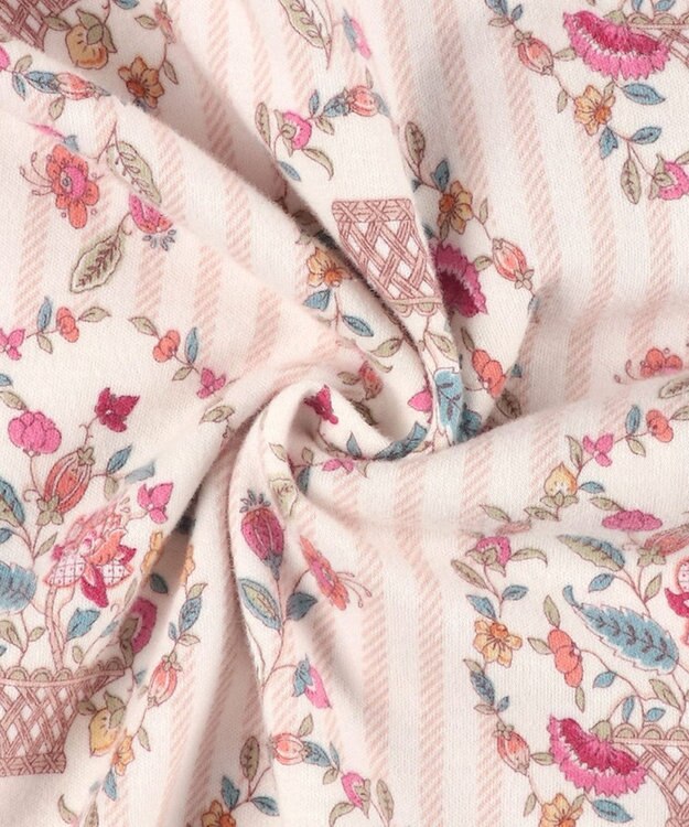 WACOAL ワコール_リラックス＆スリープ パジャマ 長袖 長ズボン 綿100％(本体) スムース素材 上下セット 前開き ミントン NDW417 /ワコール アイボリー