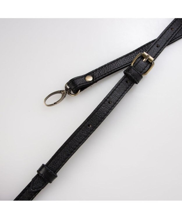 UNBILLION ピークスピーク PEAKS PEAK / ソフトレザーマルチストライプラウンド2wayバッグ ブラック