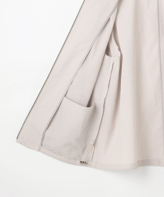 J.PRESS LADIES L 【季節の変わり目に】アキハ BREEZE COOL ノーカラー ブルゾン グレージュ系