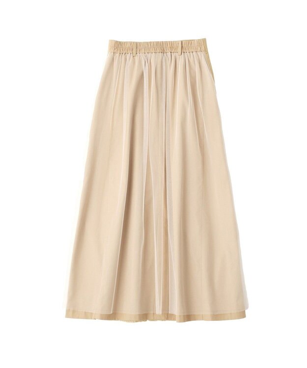 YECCA VECCA 異素材MIXロングスカート Beige