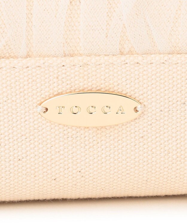 TOCCA GATHER TULLE TOTE キャンバストート アイボリー系