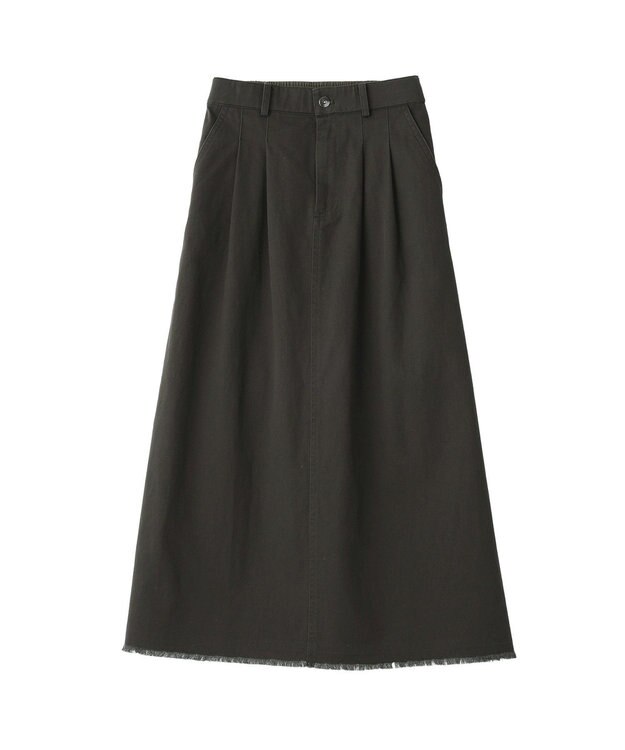 YECCA VECCA 異素材MIXロングスカート Khaki
