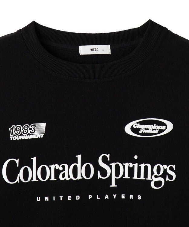 WEGO 【ユニセックス着用ITEM/裏起毛/SMLサイズ展開】リラックスフィットゲームロゴプルオーバー ブラック