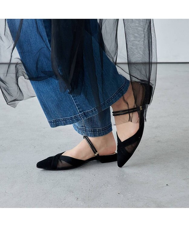 MODE ET JACOMO <carino>【２WAY】バックベルトサンダルパンプス ブラック