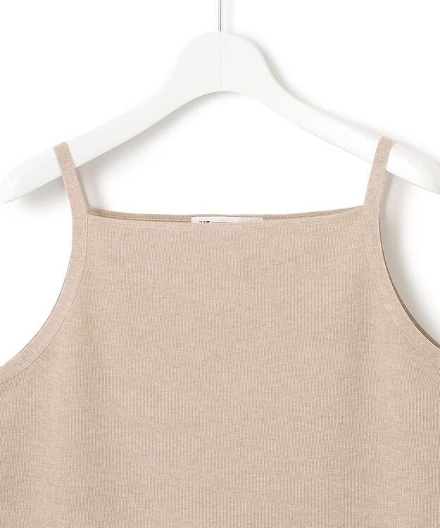 23区 【洗える】シャイニーシアー ニット キャミソール ベージュ系