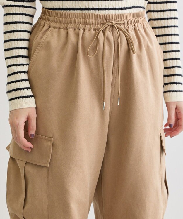 Green Parks ピーチ起毛カーゴパンツ Camel