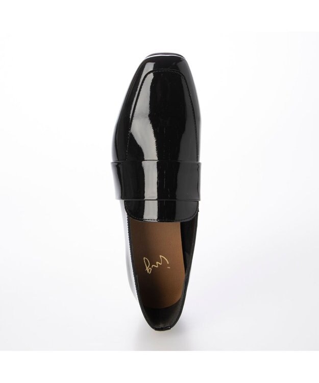 ing <ing>【WEB限定】レザーベルトローファー ブラックエナメル