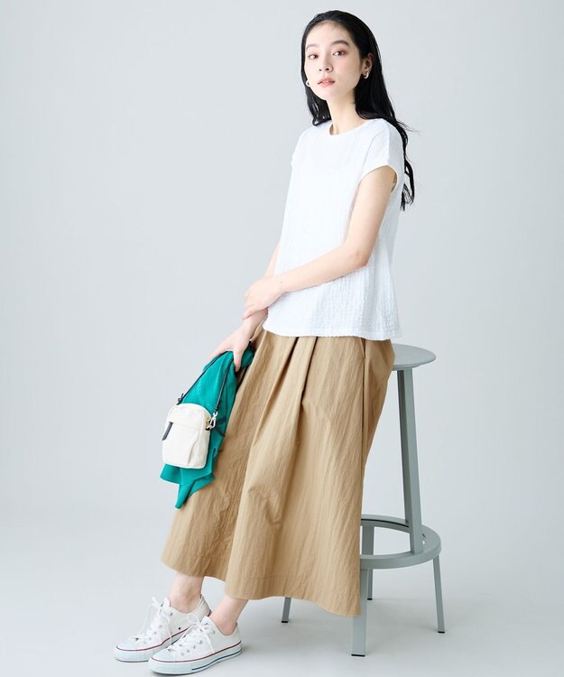 ANY L レースフレンチスリーブプルオーバー オフ