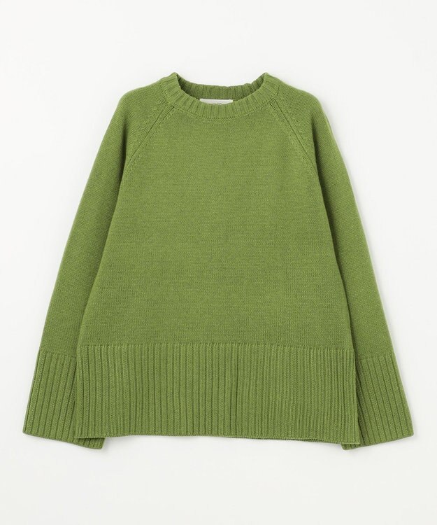 ANY 【6色展開】ラムウールラグランスリーブニット グリーン