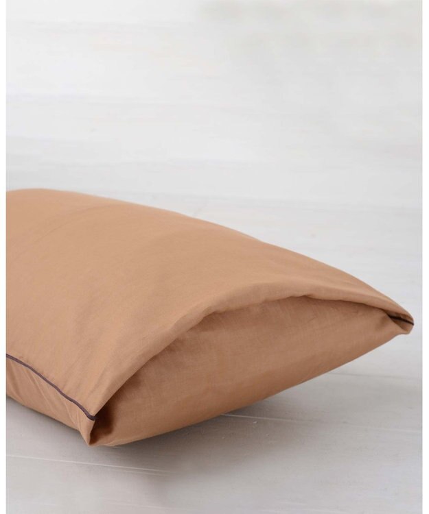 京和晒綿紗 ガーゼ枕カバー 柿渋3重合わせ M43×63用 柿渋染め