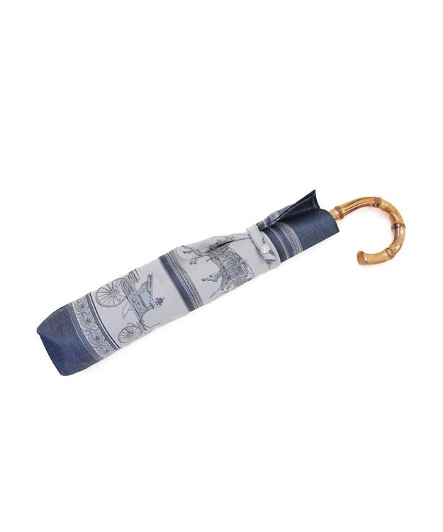 Marca Umbrella of Yokohama 晴雨兼用折りたたみ傘 (馬車行列) 日傘 ブルー