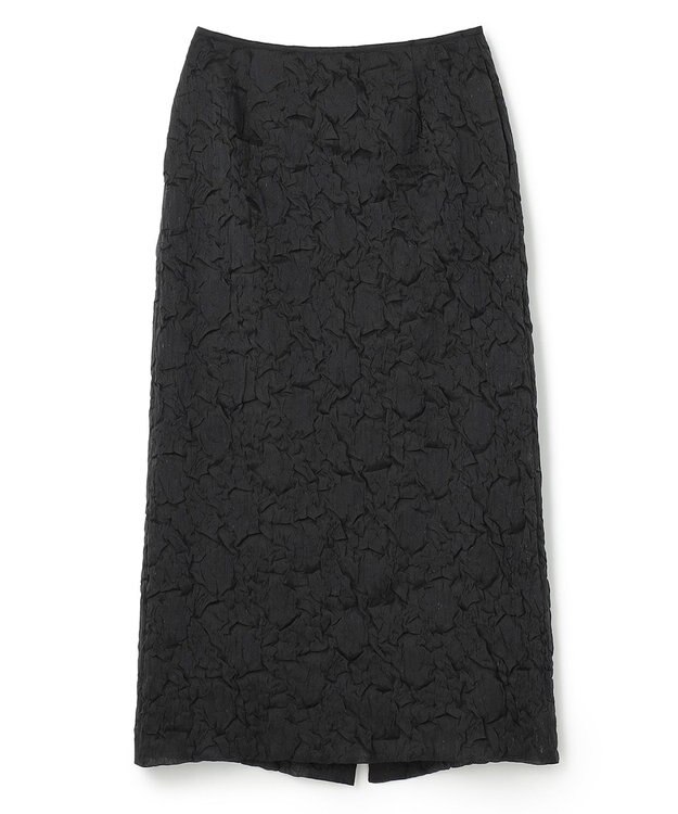 NAVE 【Nave・洗える/シアー素材】クラッシュオーガンジー スカート ブラック系