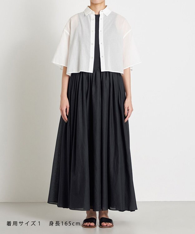 NAVE 【Nave 　洗える】シアークロップド シャツ ホワイト系