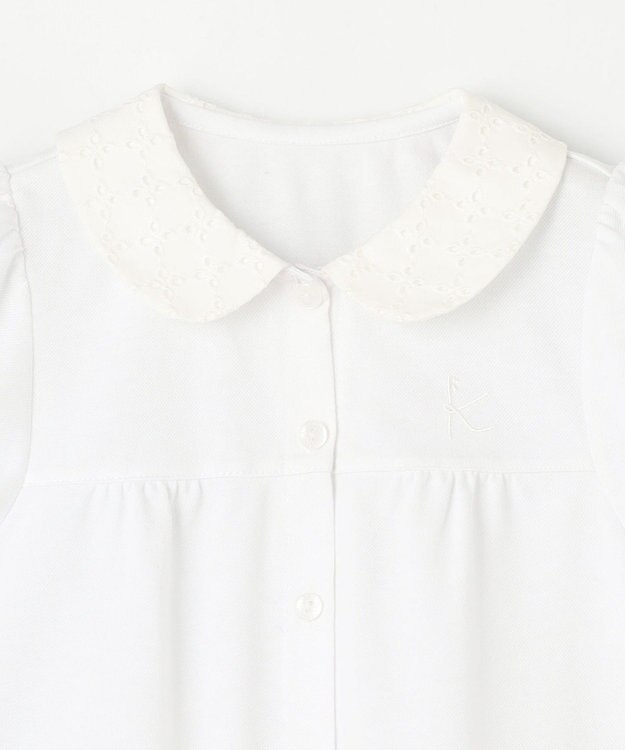 組曲 KIDS 【150-160㎝】レーシー ブラウス オフホワイト