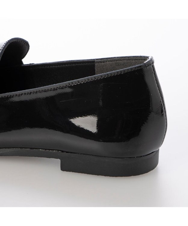 ing <ing>【WEB限定】レザーベルトローファー ブラックエナメル