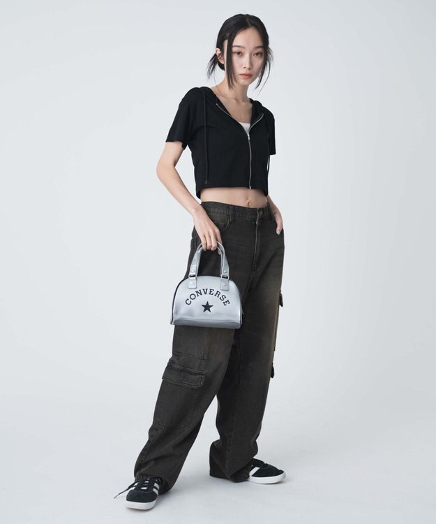 WEGO 【CONVERSE】別注CONVERSEボストンバッグ グレー