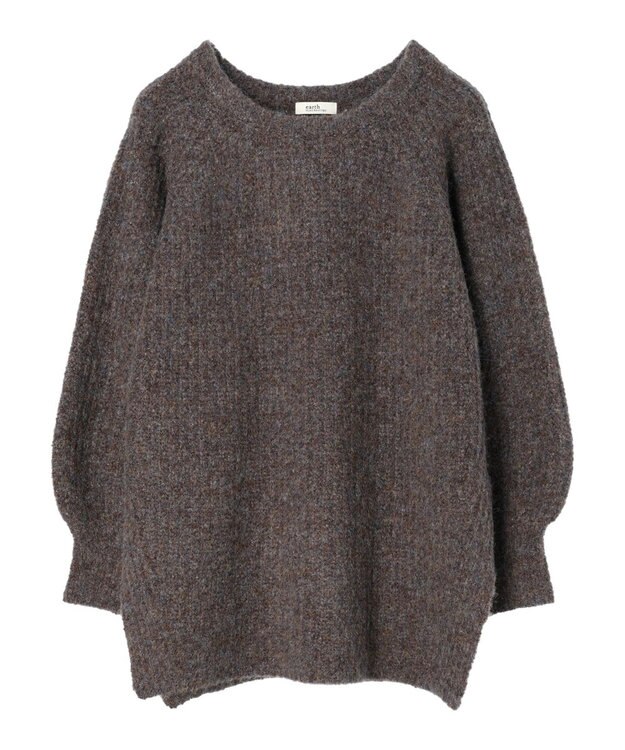 earth music&ecology ふわふわメランジチュニック Brown
