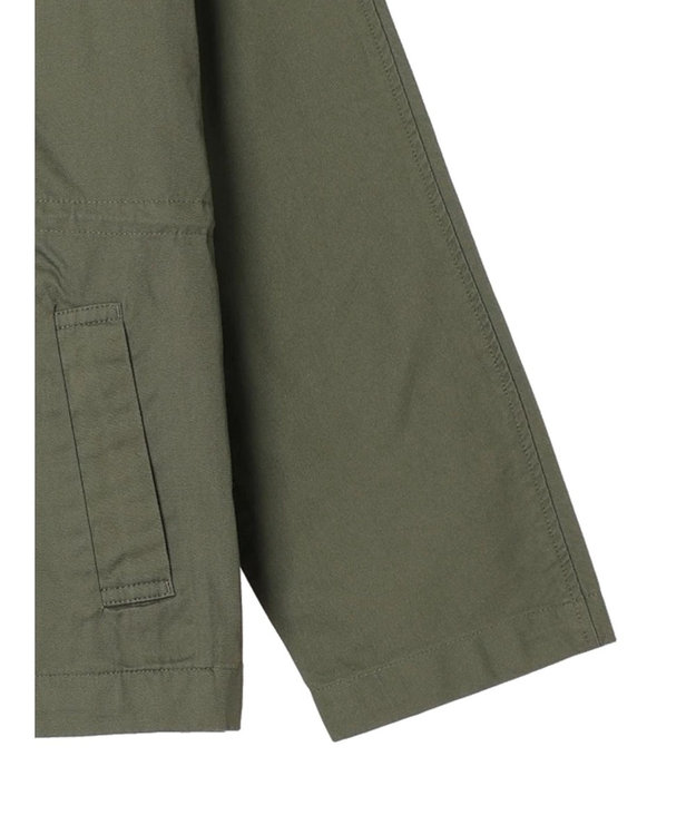 CRAFT STANDARD BOUTIQUE コットンギャバジンノーカラーＺＩＰブルゾン Khaki