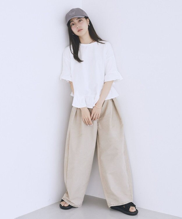 earth music&ecology 【UVカット】アソートロゴCAP Gray