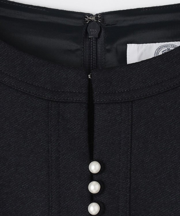 J.PRESS LADIES アクアレジェンドウールジャージー ワンピース ネイビー系