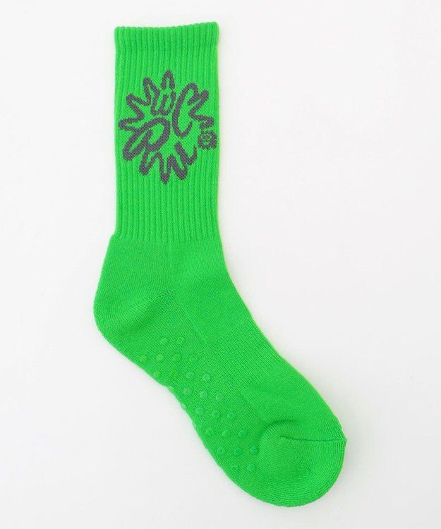 PW CIRCULUS 【虫よけ加工】【WOMEN】サークルロゴ　ミドルソックス  ゴルフ ライトグリーン系