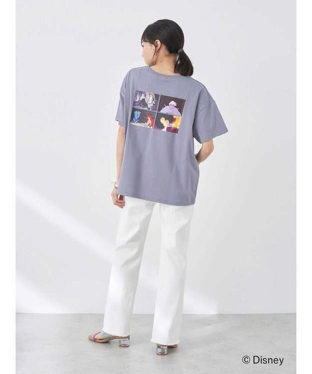 earth music&ecology リトル・マーメイド / プリントTee Charcoal Gray