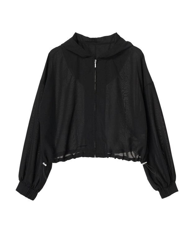 earth music&ecology シアーフードブルゾン Black