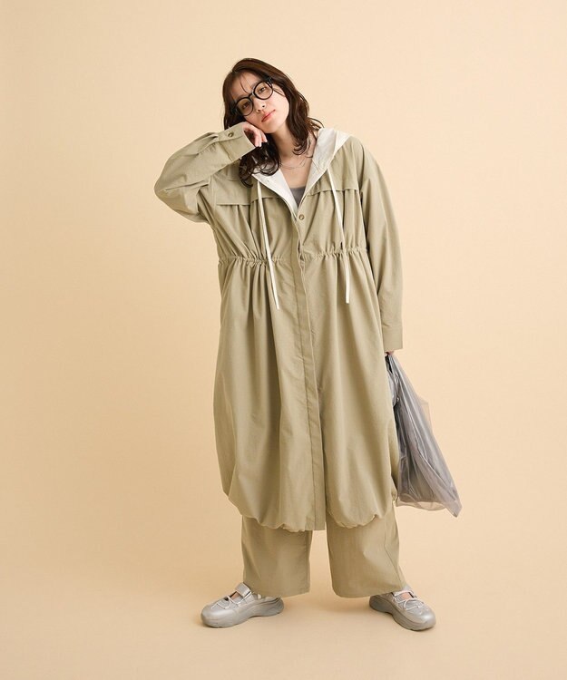 Green Parks ツータックイージーパンツ Khaki