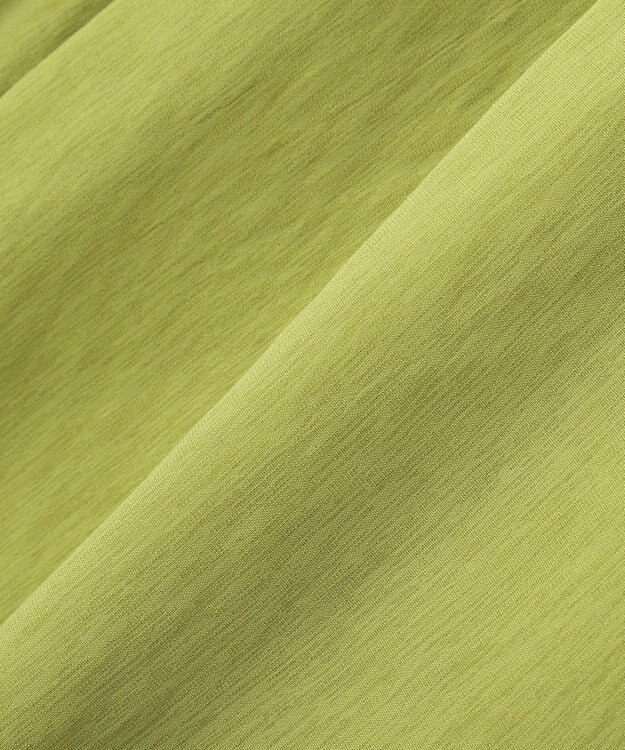 YECCA VECCA 【ドライタッチ】シアーバックギャザーシャツ Lime Green