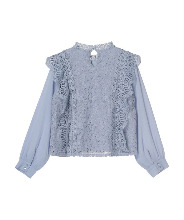 Green Parks ・Ｐｅｔｉｔ　Ｆｌｅｕｒ　イロイロレースブラウス Blue